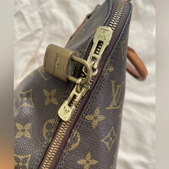 Authentic Vintage Louis Vuitton Alma Purse Brown Monogram Shoulder Bay Vintage - Picture 3 of 15